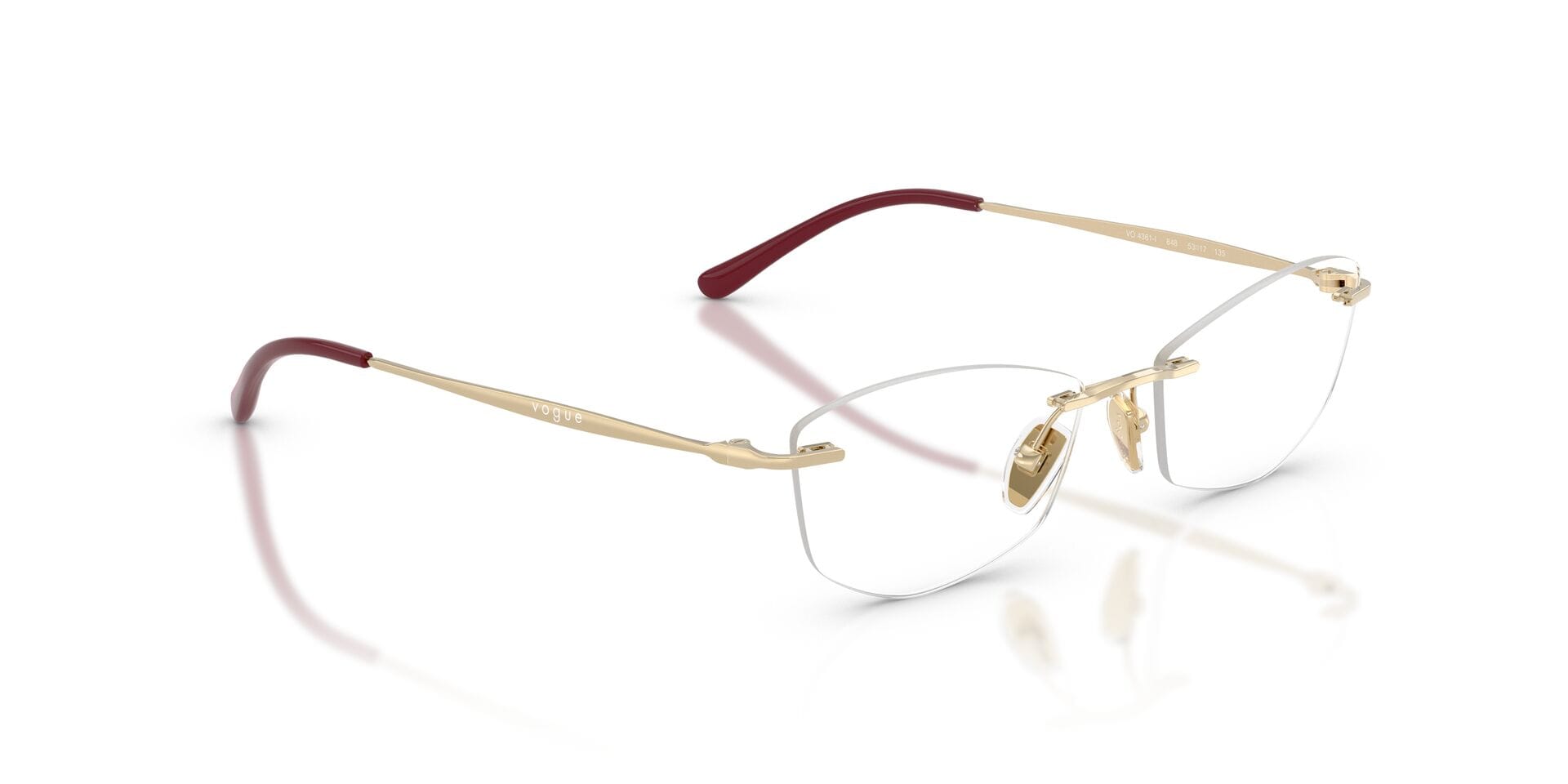 Vogue FR Vogue 0VO4361I Frame Gold Female RimLess Metal Frame — Gold frame — view 8