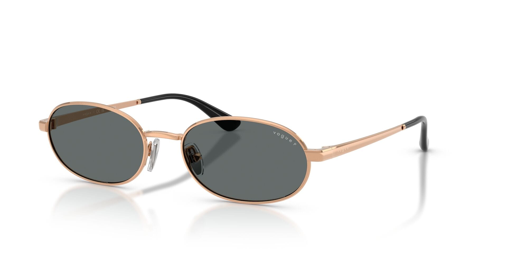 Vogue 0VO4353S Sunglass Rose Gold Female Full Metal Sunglass — Rose Gold frame — view 2
