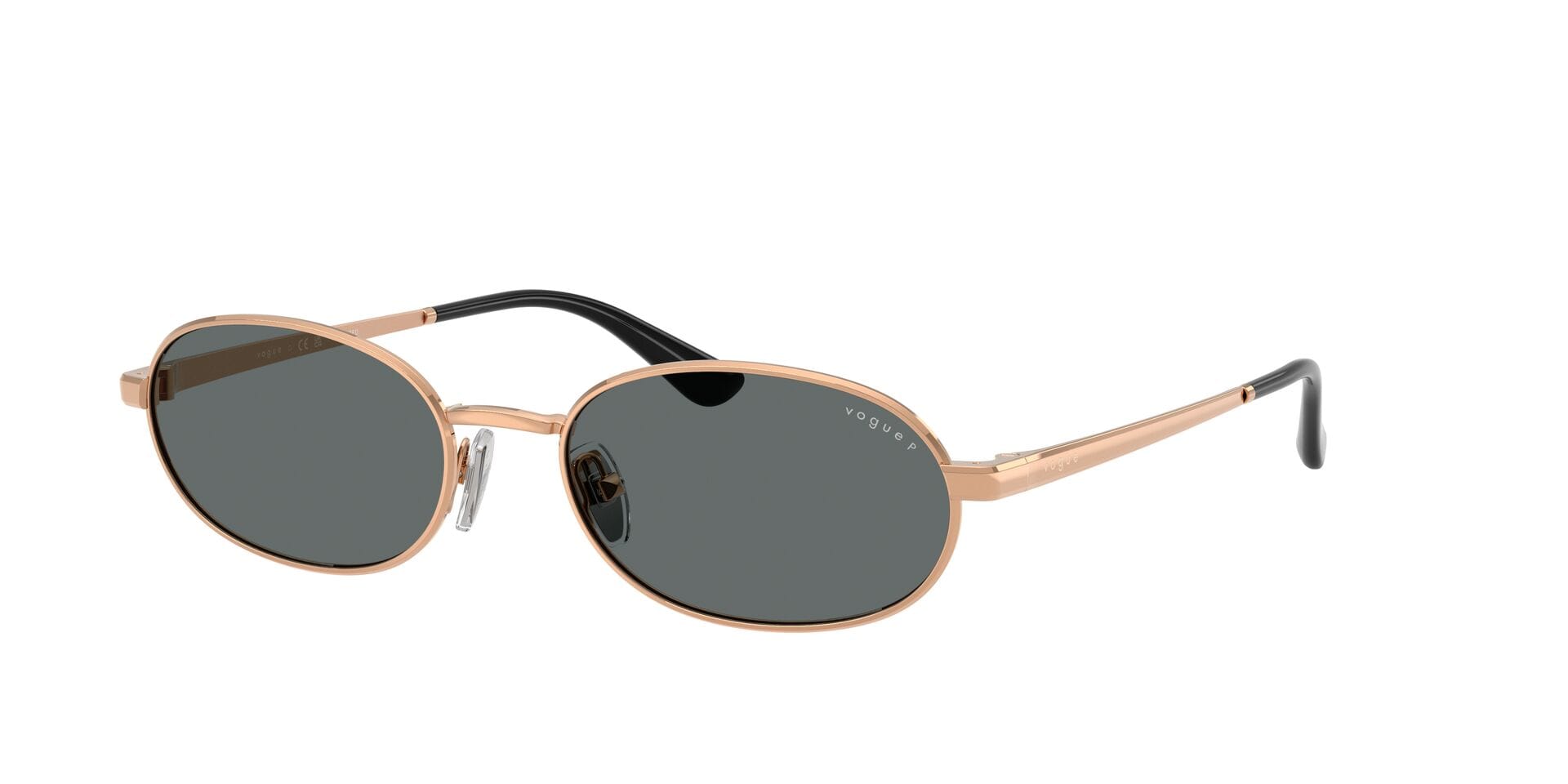 Vogue 0VO4353S Sunglass Rose Gold Female Full Metal Sunglass — Rose Gold frame — view 3