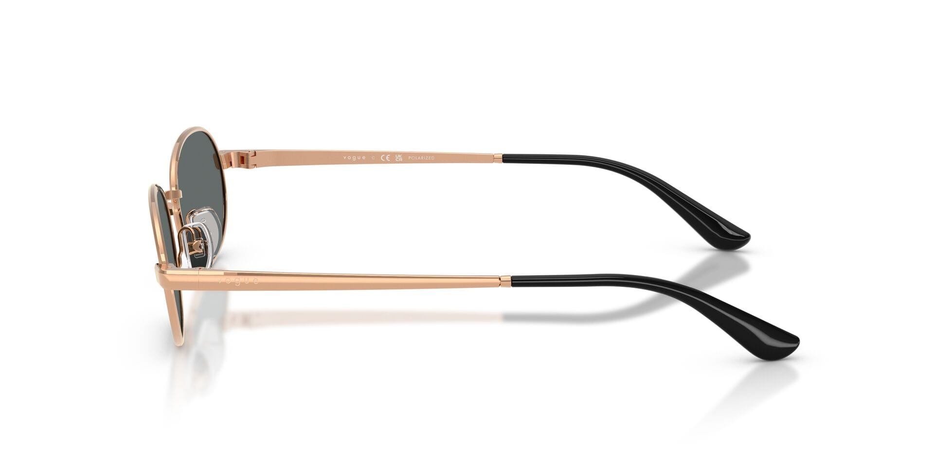 Vogue 0VO4353S Sunglass Rose Gold Female Full Metal Sunglass — Rose Gold frame — view 5