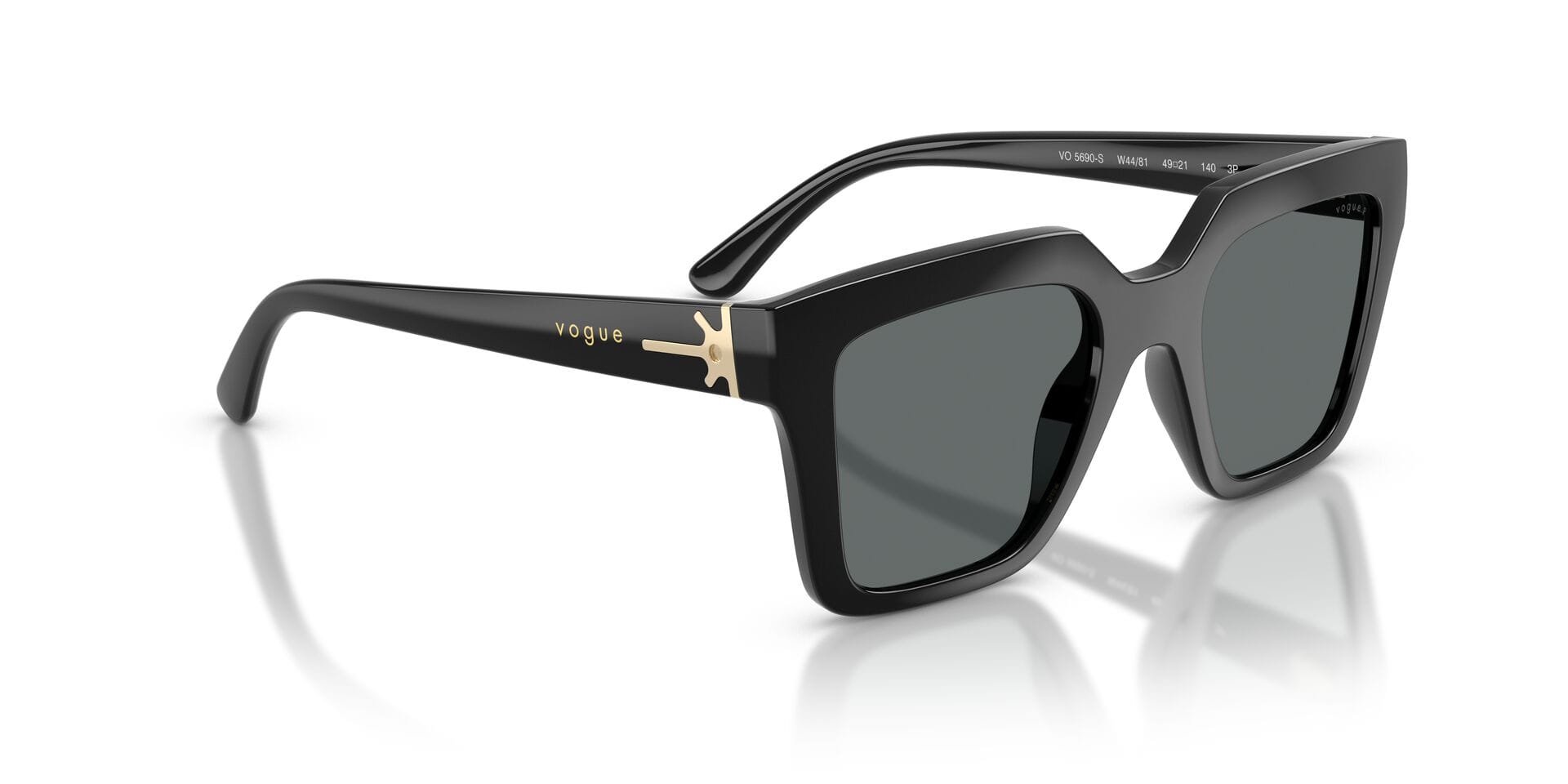 Vogue 0VO5690S Sunglass Black Female Full Shell Sunglass — Black frame — view 8
