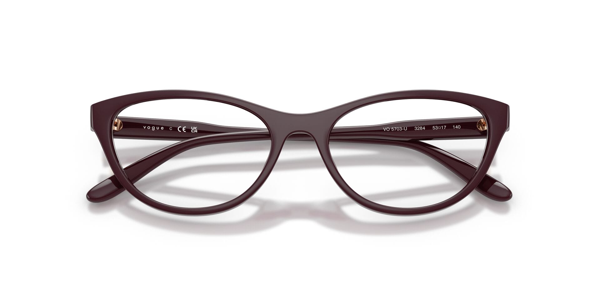 Vogue FR Vogue 0VO5703U Frame Maroon Female Full Shell Frame — Maroon frame — view 7