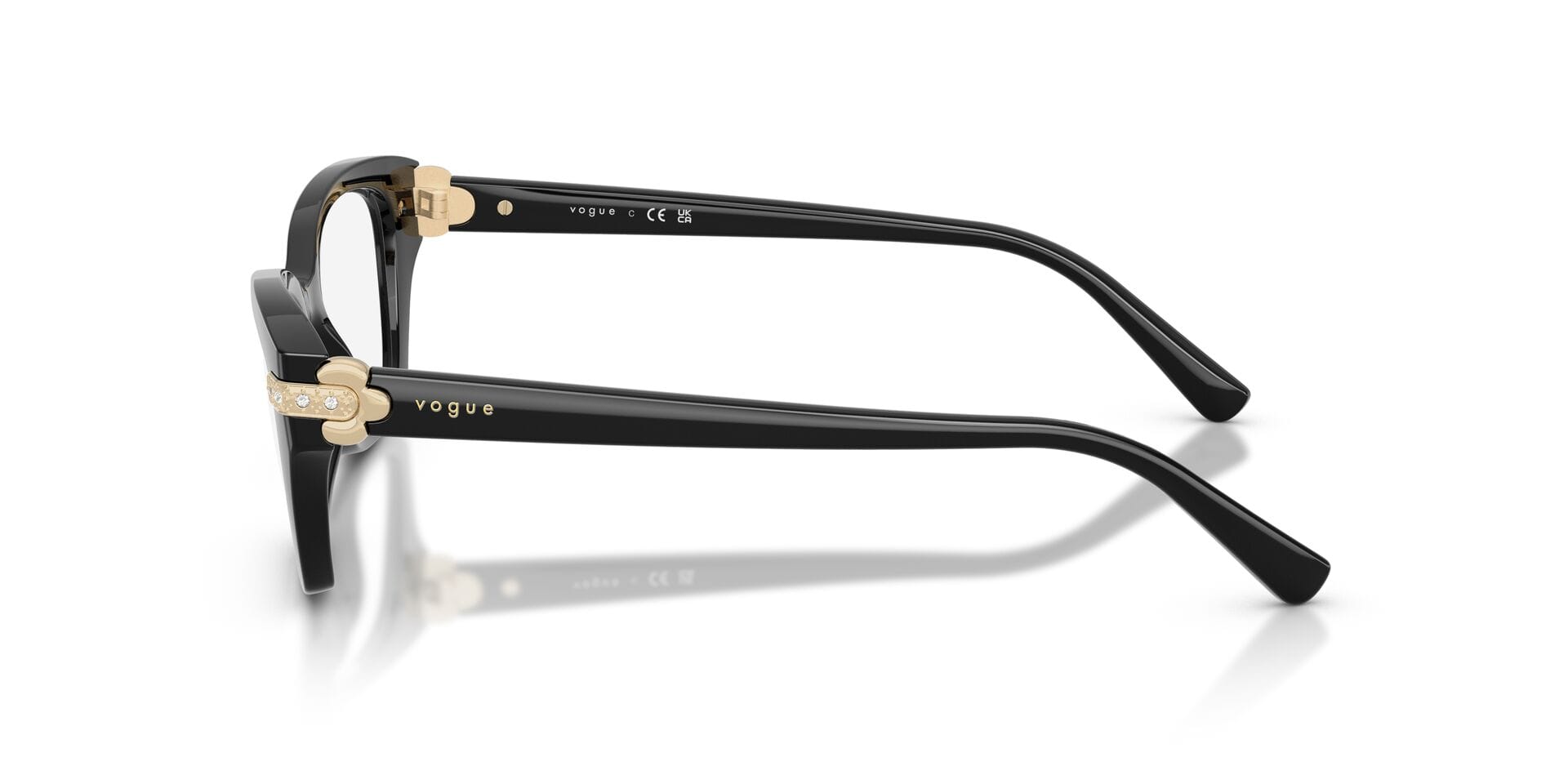 Vogue FR Vogue 0VO5704B Frame Black Female Full Shell Frame — Black frame — view 5