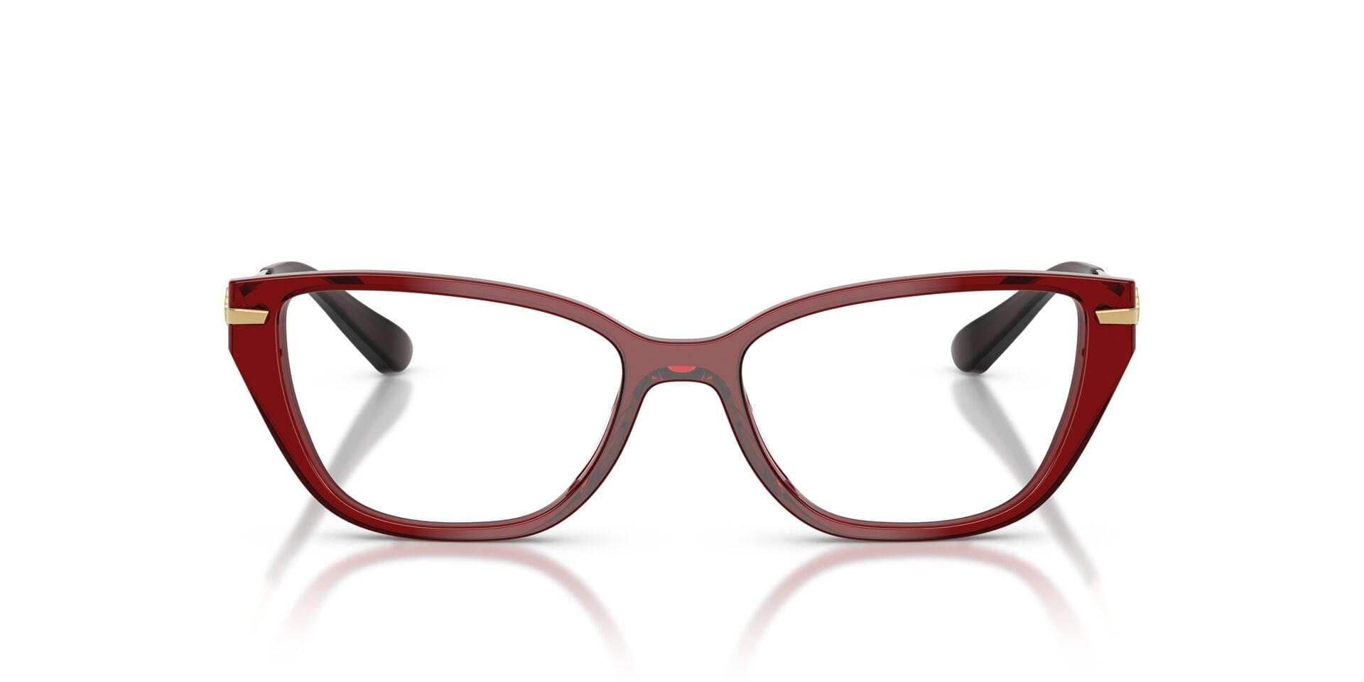 Vogue FR Vogue 0VO4714I Frame Transparent Maroon Female Full Metal Frame — Transparent Maroon frame — view 4