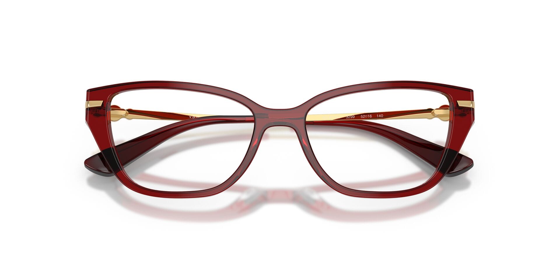 Vogue FR Vogue 0VO4714I Frame Transparent Maroon Female Full Metal Frame — Transparent Maroon frame — view 7