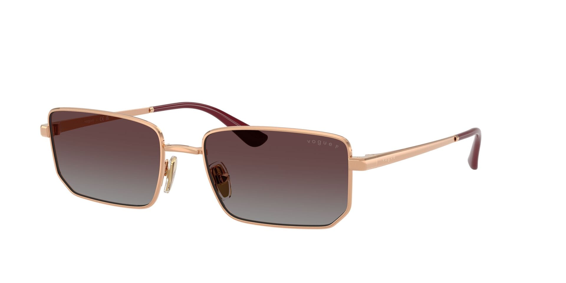 Vogue 0VO4352S Sunglass Rose Gold Female Full Metal Sunglass — Rose Gold frame — view 3
