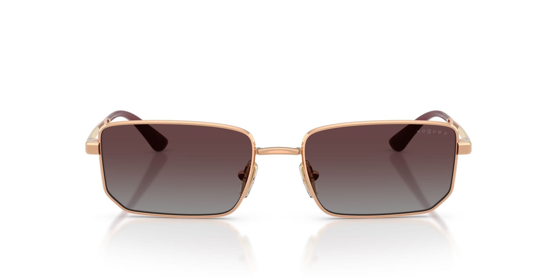 Vogue 0VO4352S Sunglass Rose Gold Female Full Metal Sunglass — Rose Gold frame — view 4