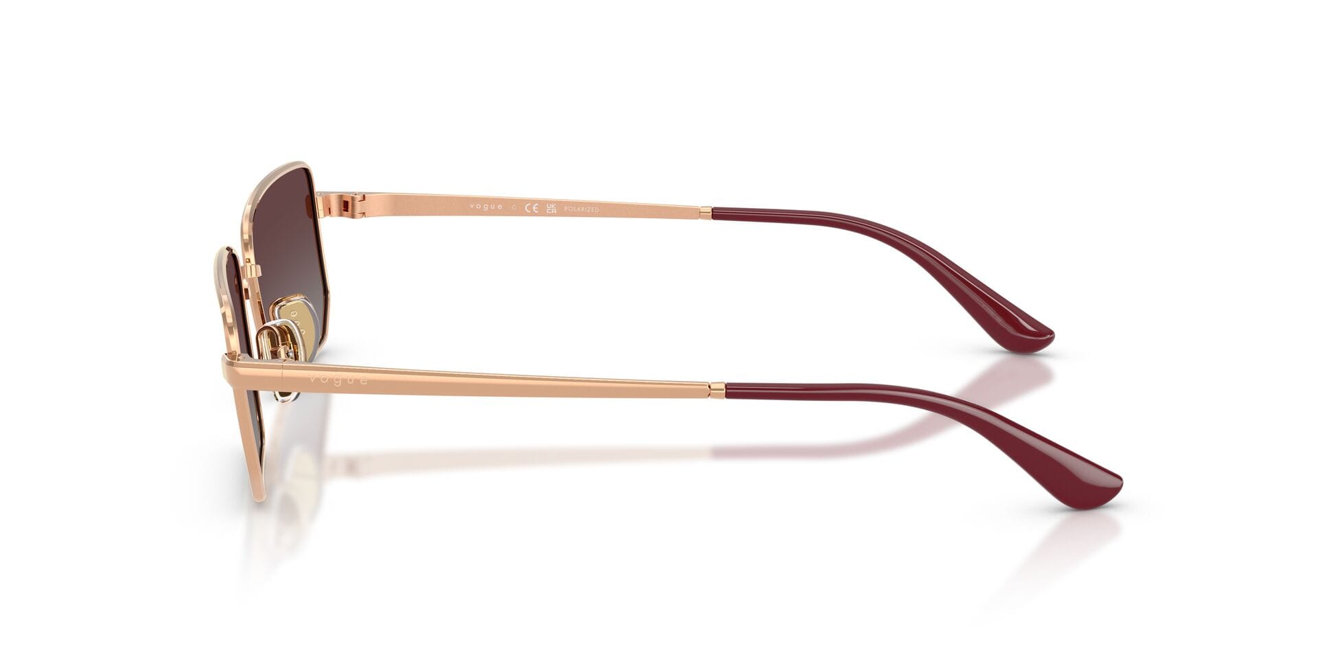 Vogue 0VO4352S Sunglass Rose Gold Female Full Metal Sunglass — Rose Gold frame — view 5