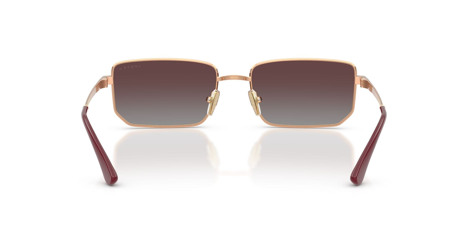 Vogue 0VO4352S Sunglass Rose Gold Female Full Metal Sunglass — Rose Gold frame — view 6