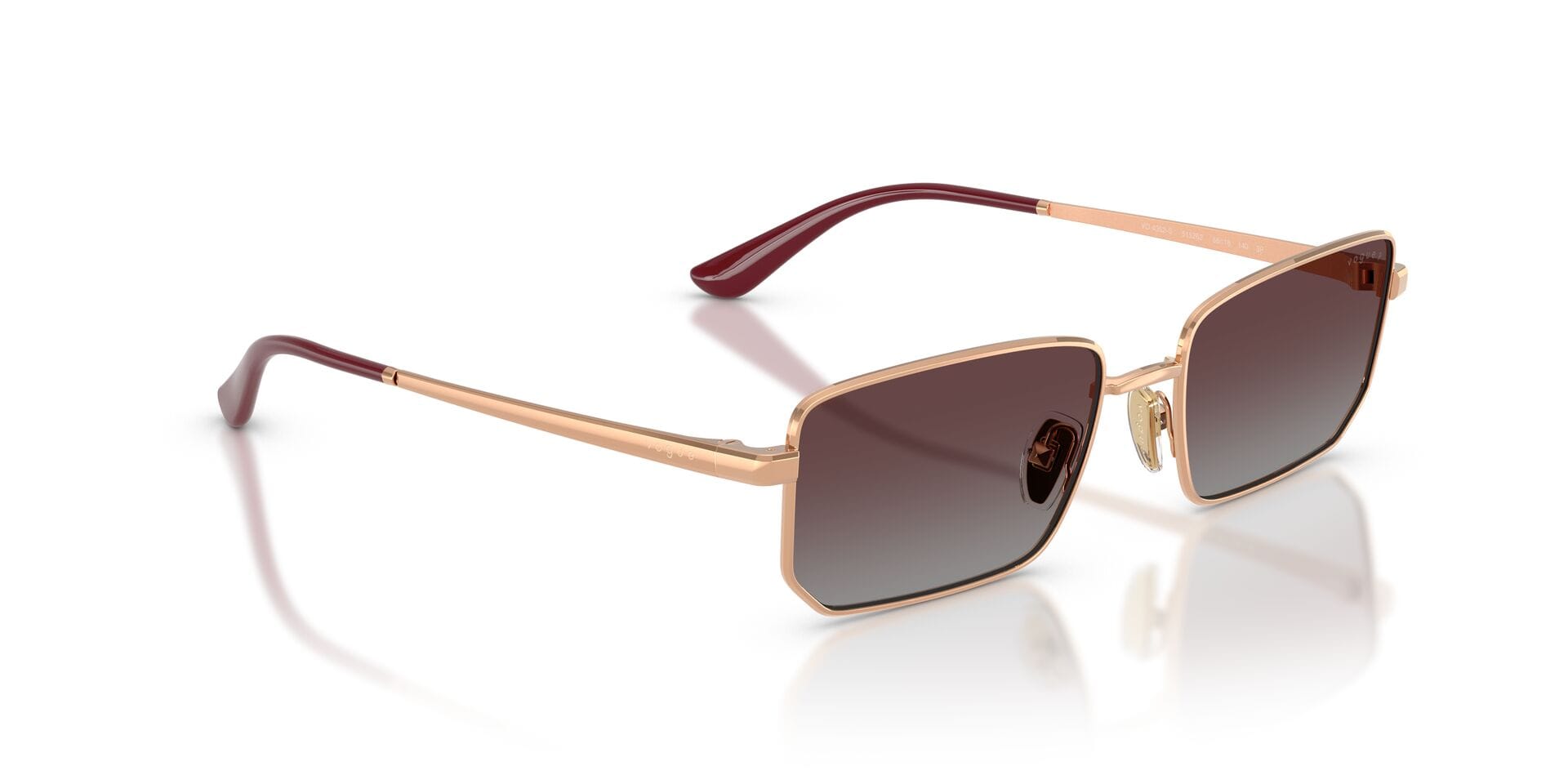 Vogue 0VO4352S Sunglass Rose Gold Female Full Metal Sunglass — Rose Gold frame — view 8
