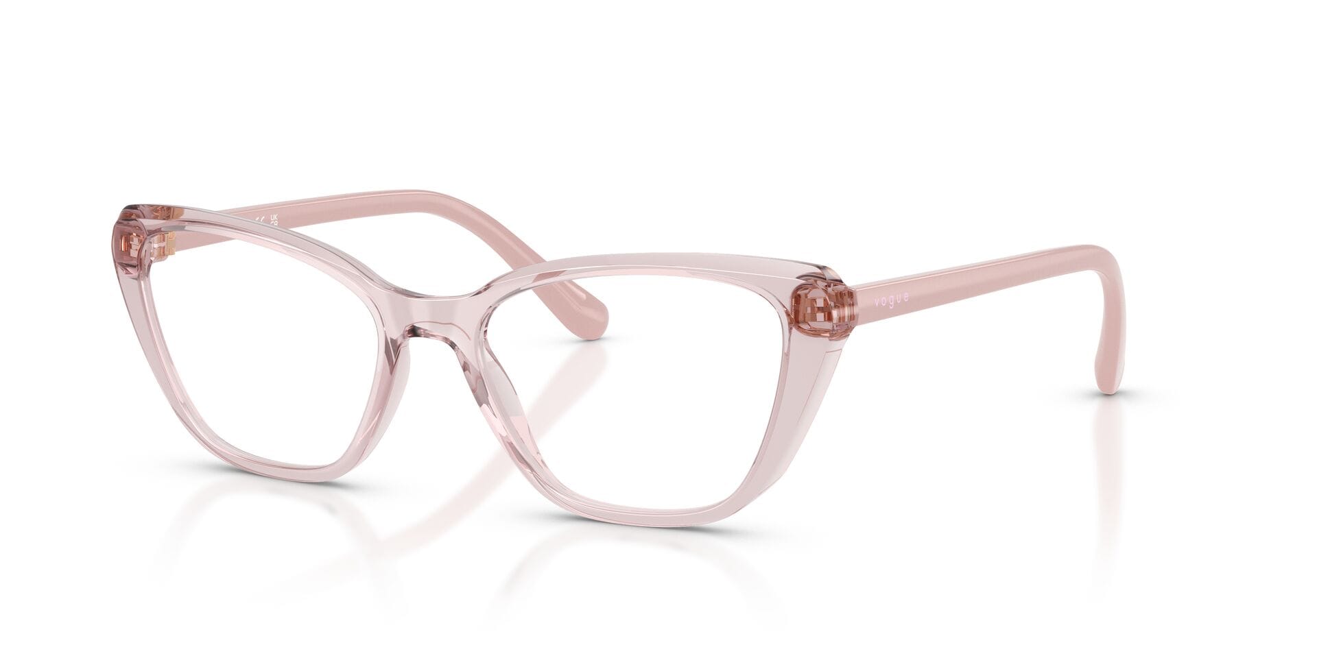 Vogue FR Vogue 0VO5719I Frame Transparent Pink Female Full Shell Frame — Transparent Pink frame — view 2