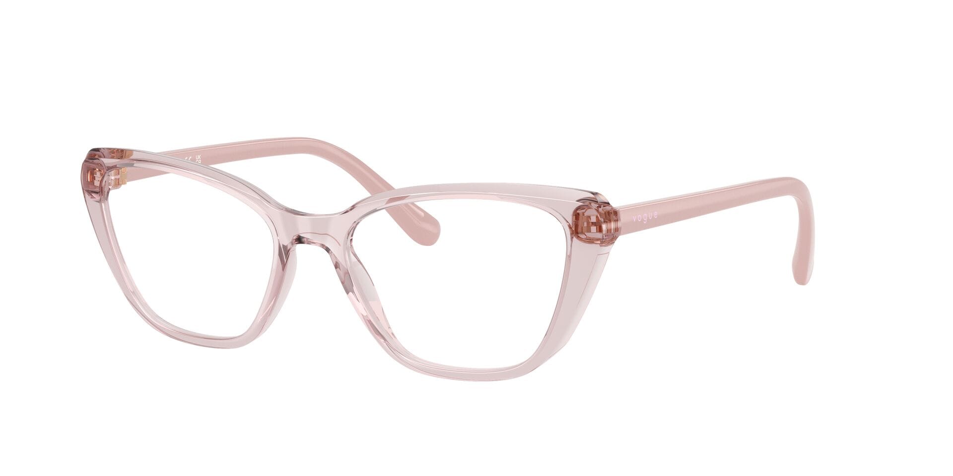 Vogue FR Vogue 0VO5719I Frame Transparent Pink Female Full Shell Frame — Transparent Pink frame — view 3
