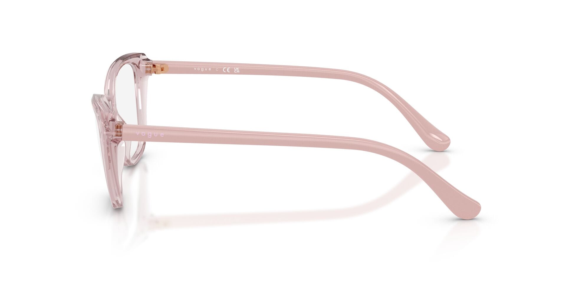 Vogue FR Vogue 0VO5719I Frame Transparent Pink Female Full Shell Frame — Transparent Pink frame — view 5