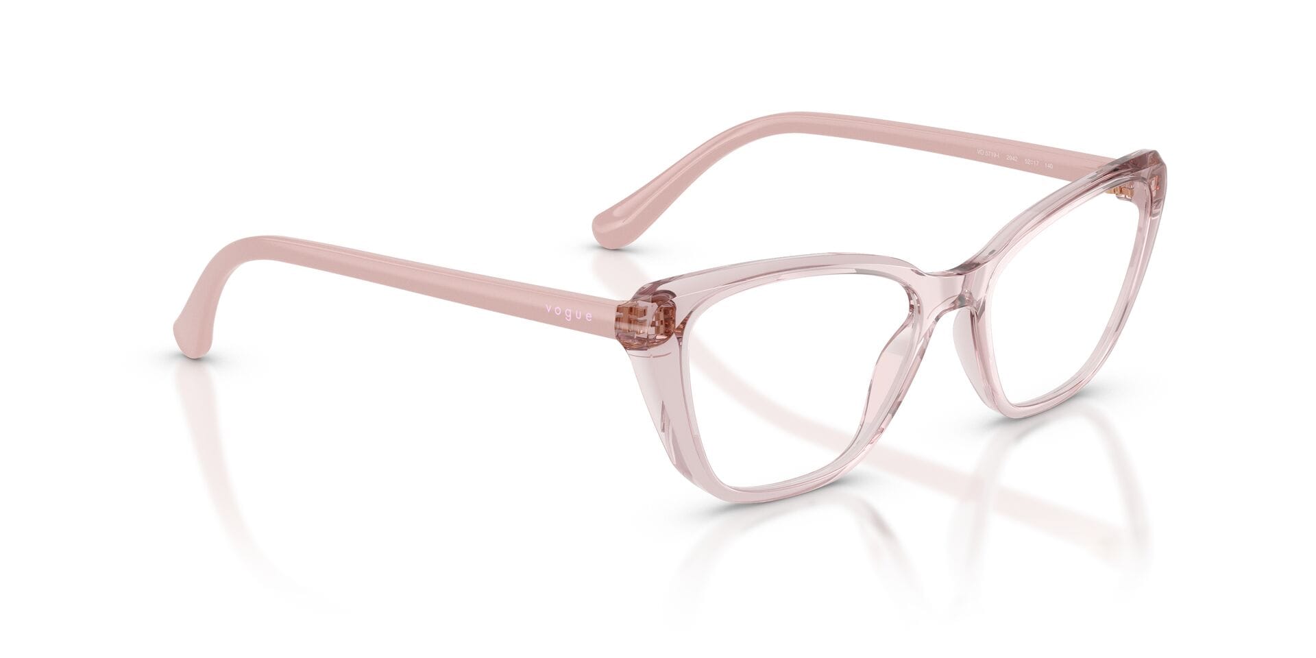 Vogue FR Vogue 0VO5719I Frame Transparent Pink Female Full Shell Frame — Transparent Pink frame — view 8