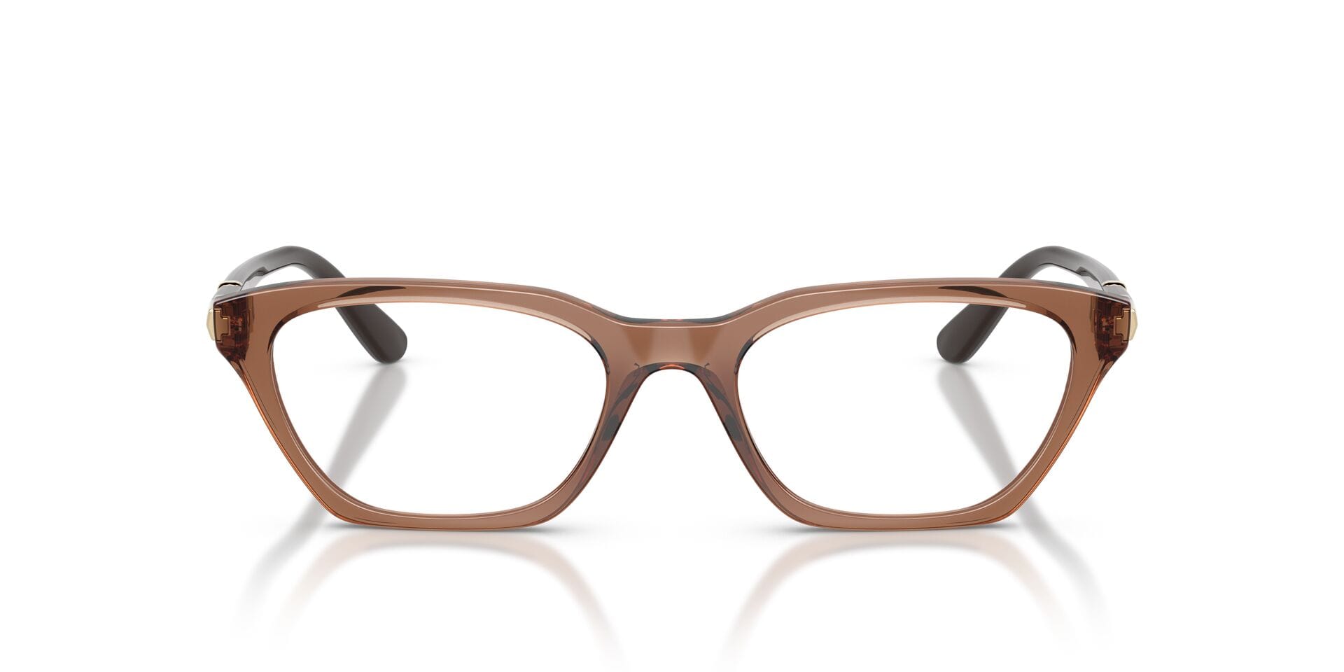 Vogue FR Vogue 0VO5698 Frame Transparent Brown Female Full Shell Frame — Transparent Brown frame — view 4