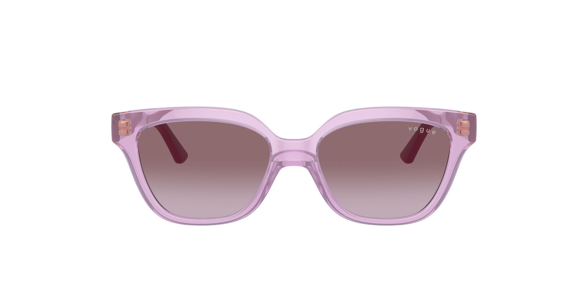 Vogue Junior 0VJ2021 Sunglass Transparent Pink Female Full S Sunglass — Transparent Pink frame — alternate view