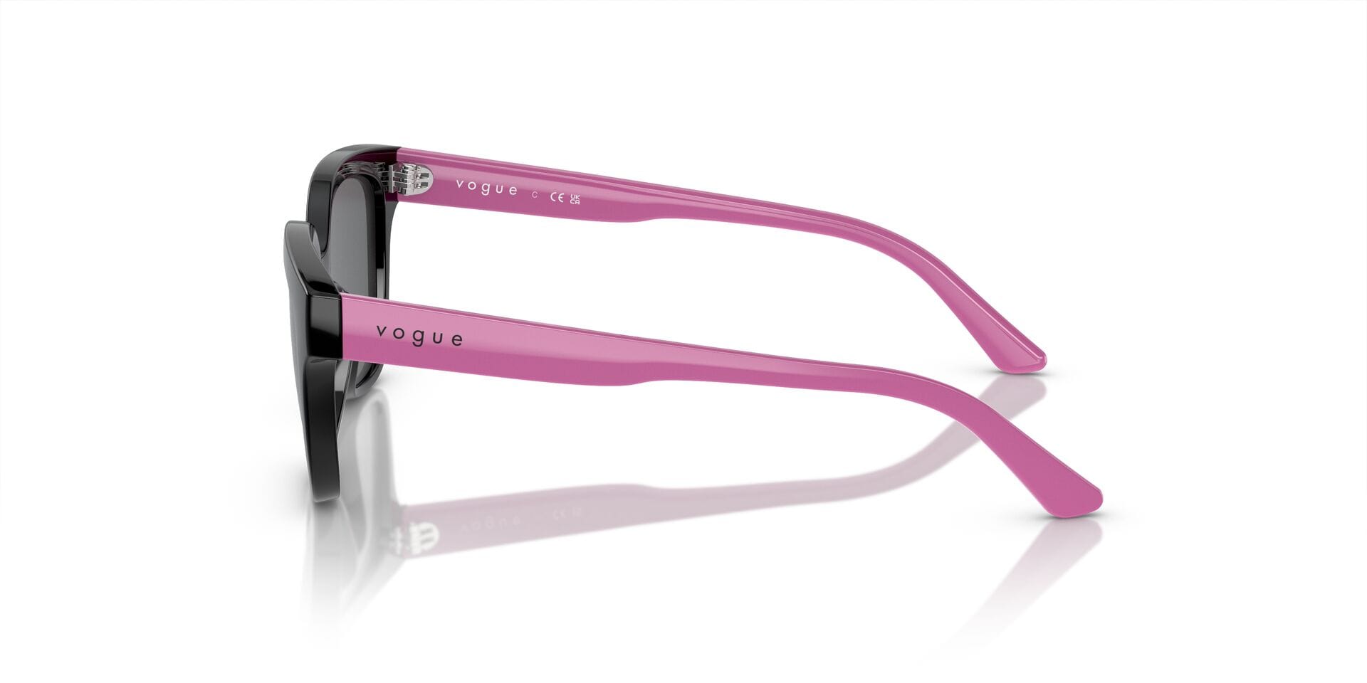 Vogue Junior 0VJ2021 Sunglass Black Female Full Shell Sunglass — Black frame — view 5