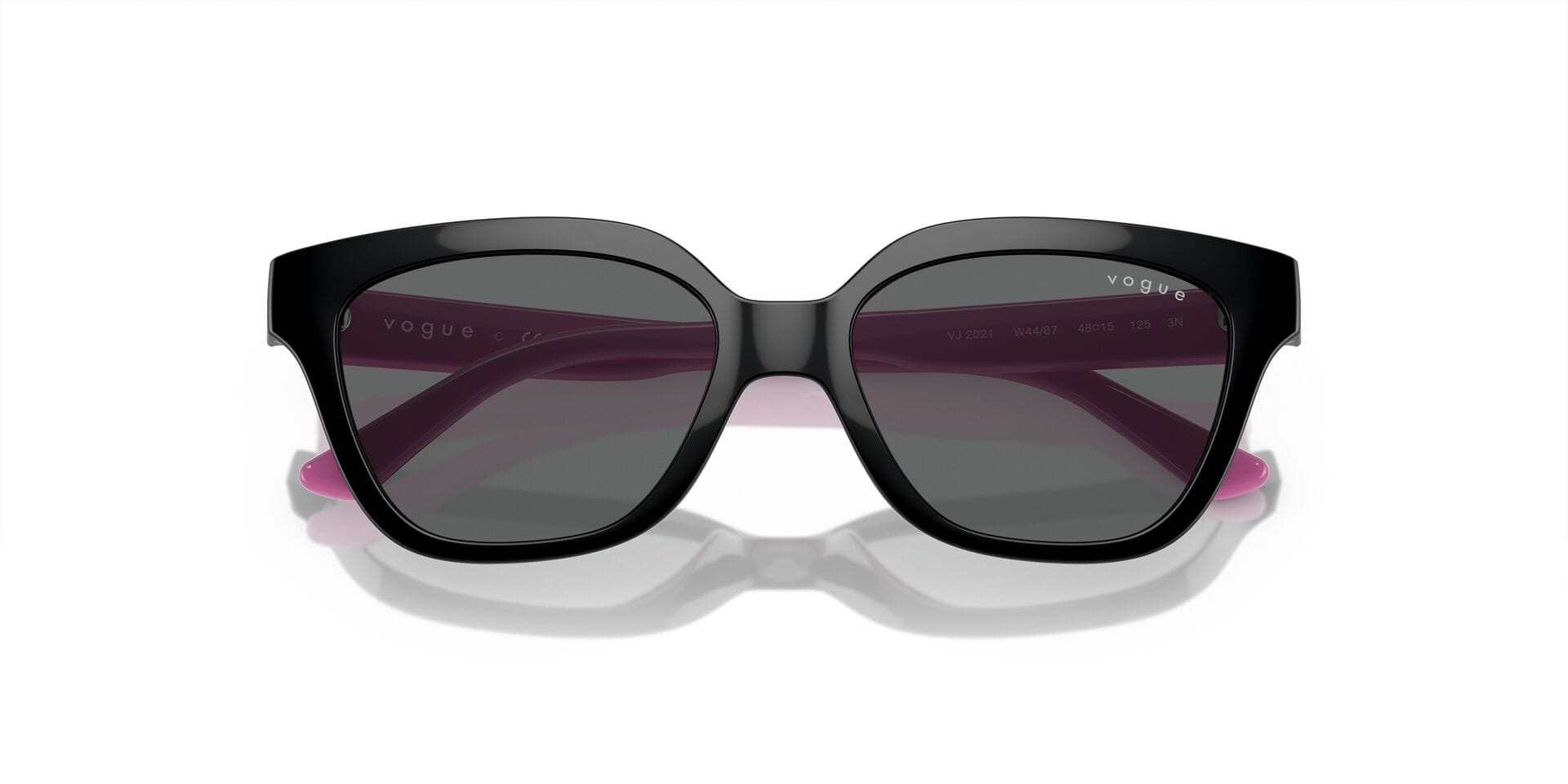 Vogue Junior 0VJ2021 Sunglass Black Female Full Shell Sunglass — Black frame — view 7