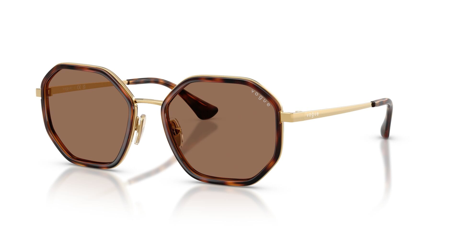 Vogue 0VO4359SI Sunglass Havana Female Full Metal Sunglass — Havana frame — view 2