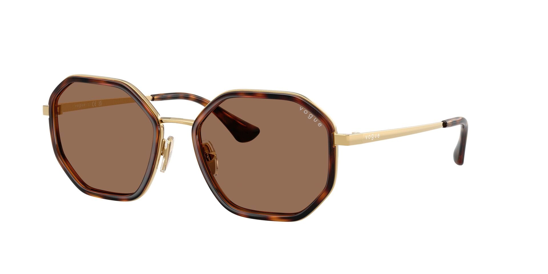 Vogue 0VO4359SI Sunglass Havana Female Full Metal Sunglass — Havana frame — view 3