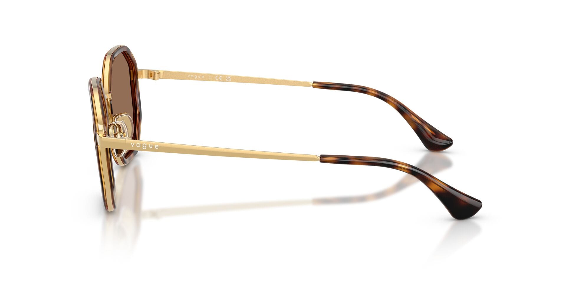 Vogue 0VO4359SI Sunglass Havana Female Full Metal Sunglass — Havana frame — view 5
