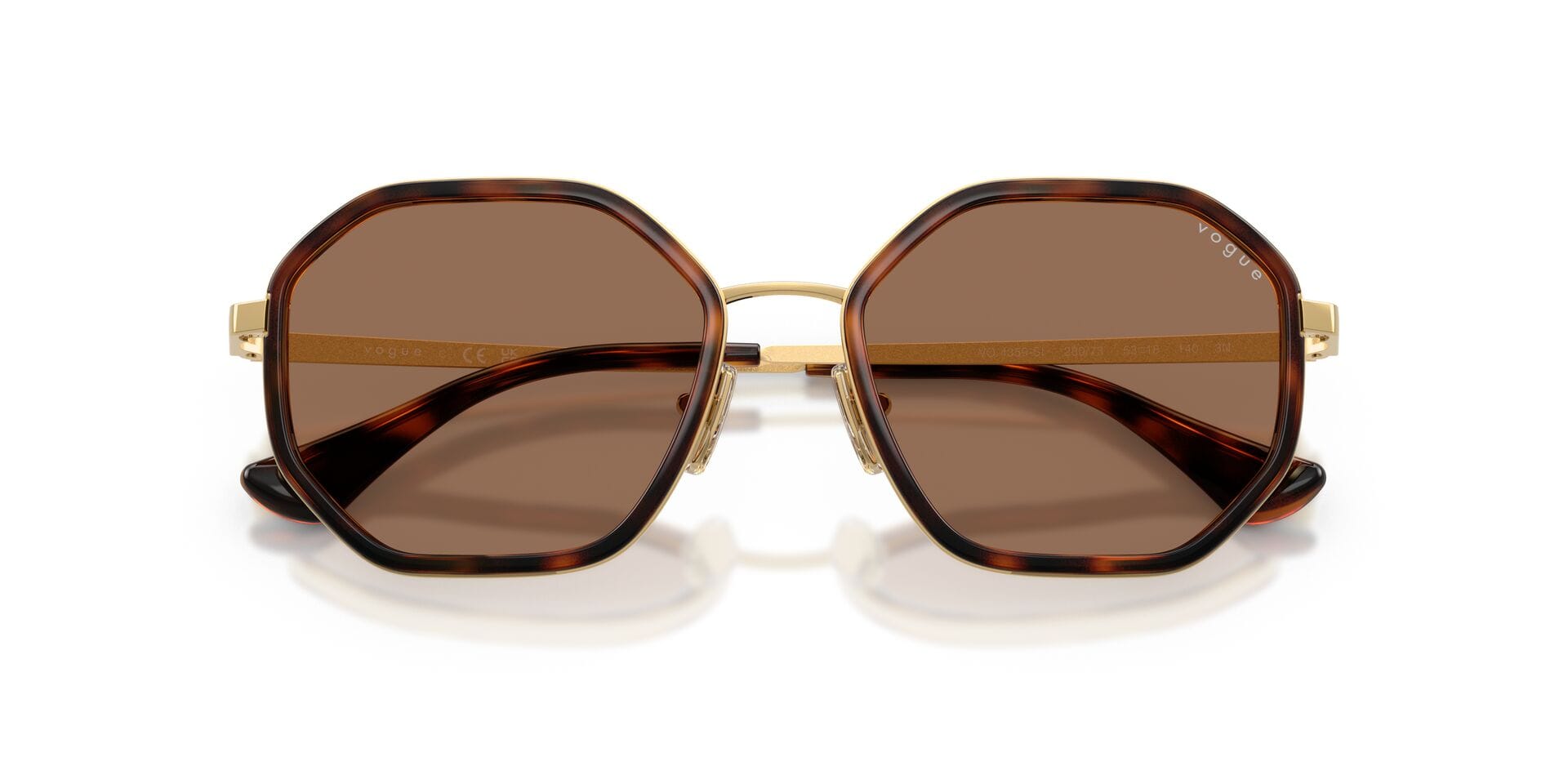 Vogue 0VO4359SI Sunglass Havana Female Full Metal Sunglass — Havana frame — view 7