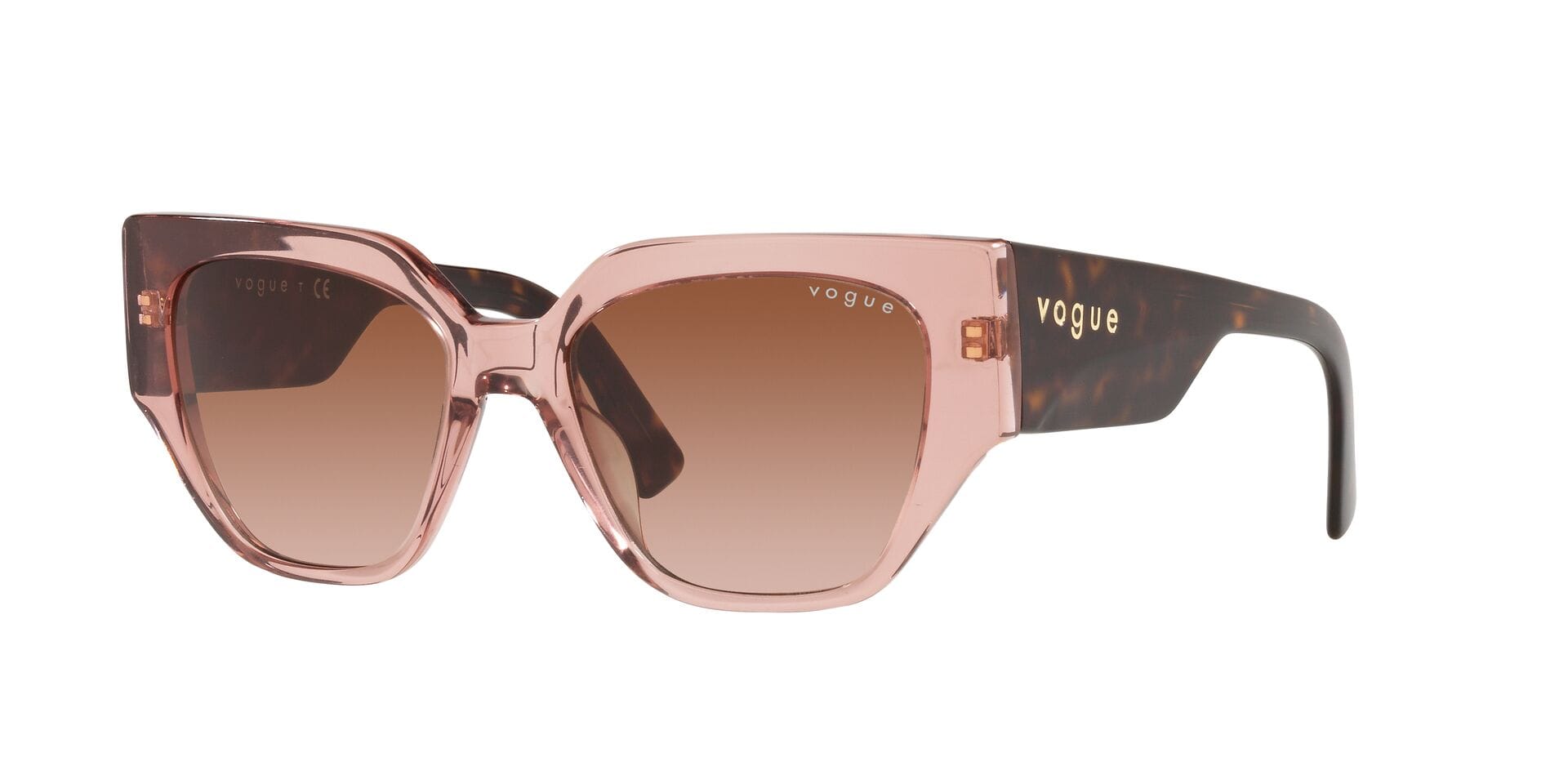 Vogue 0VO5409S Sunglass Transparent Pink Female Full Shell — Transparent Pink frame