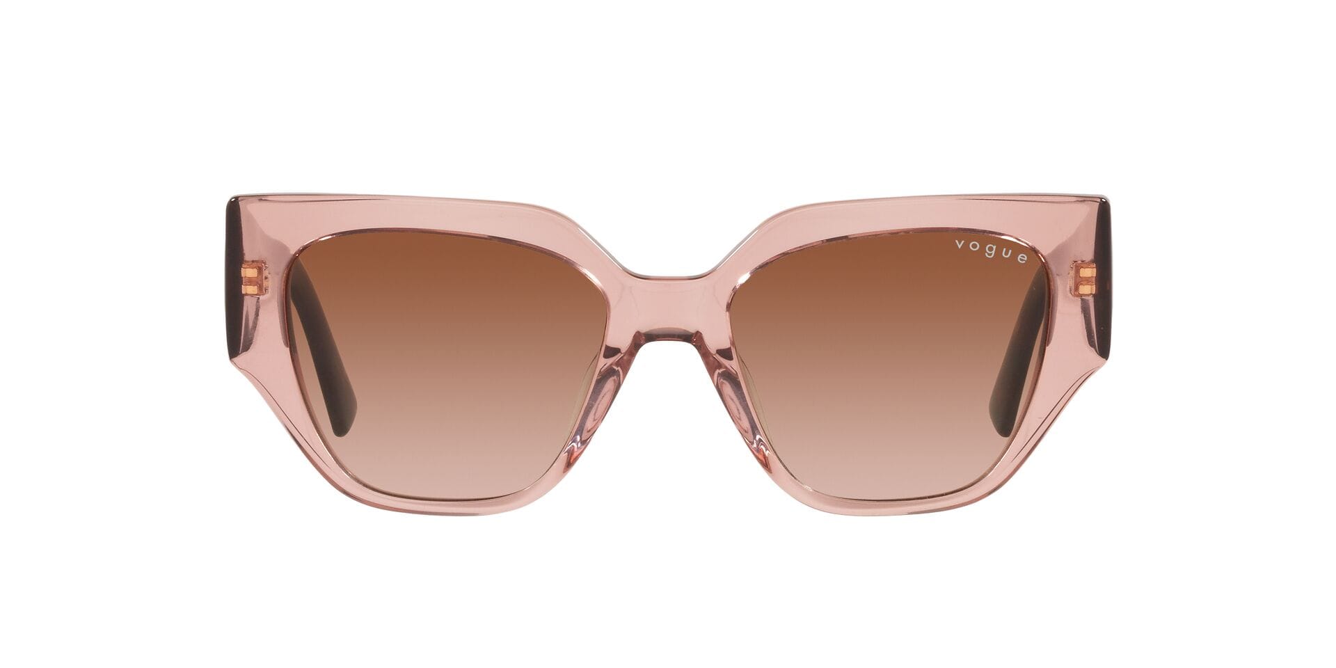 Vogue 0VO5409S Sunglass Transparent Pink Female Full Shell Sunglass — Transparent Pink frame — view 2