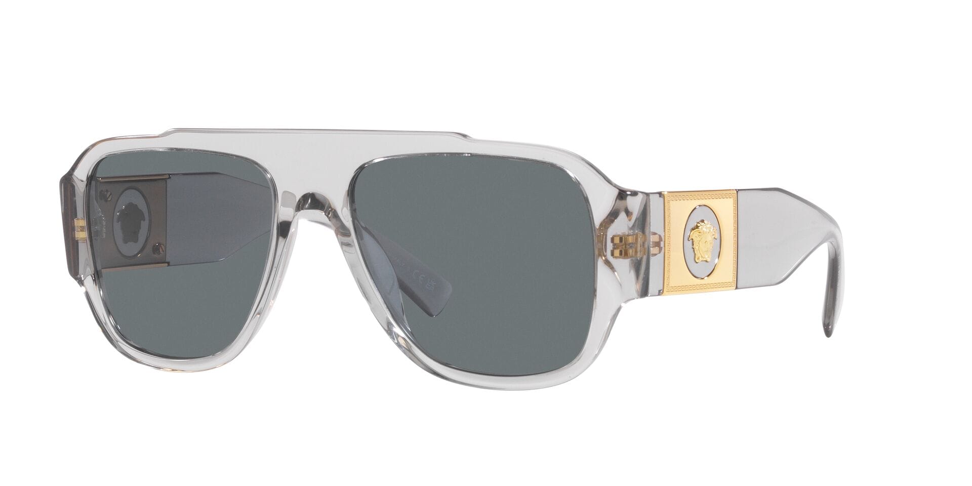 Versace MOD. 4436-U 5305/80 2N 0VE4436U Sunglass Transparent Grey Ma — Transparent Grey frame