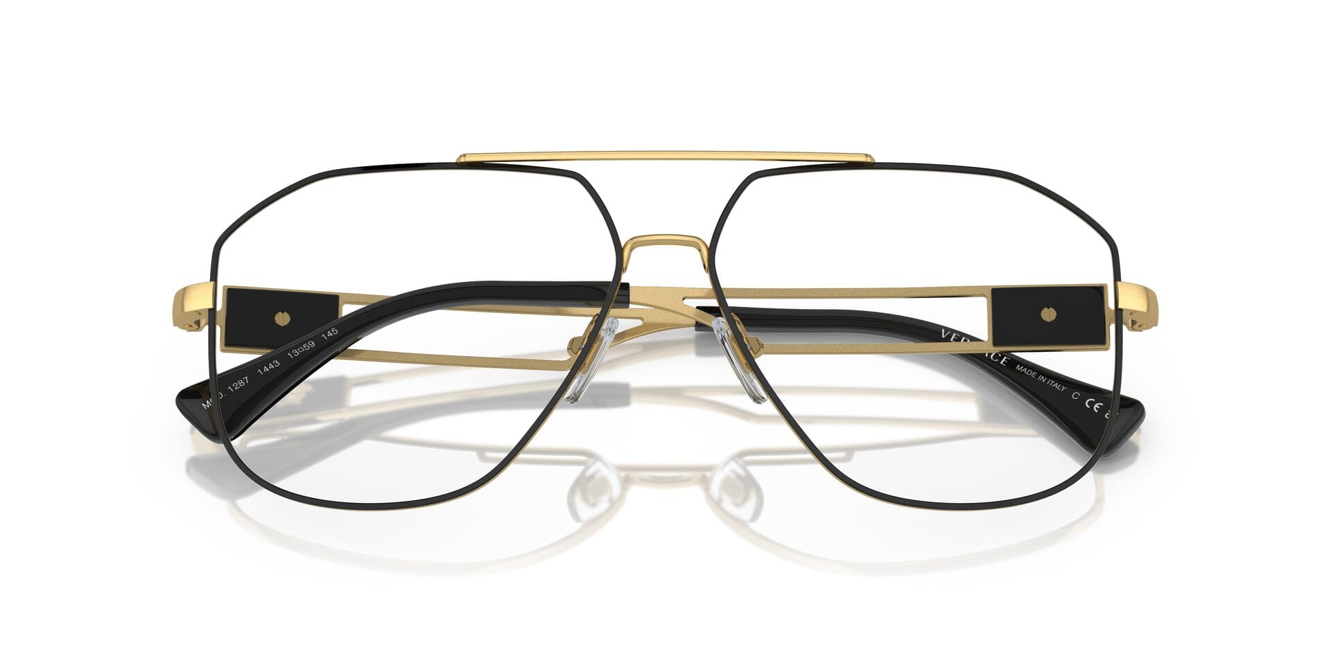 Versace 0VE1287 Frame Black Male Full Metal Frame — Black frame — view 5