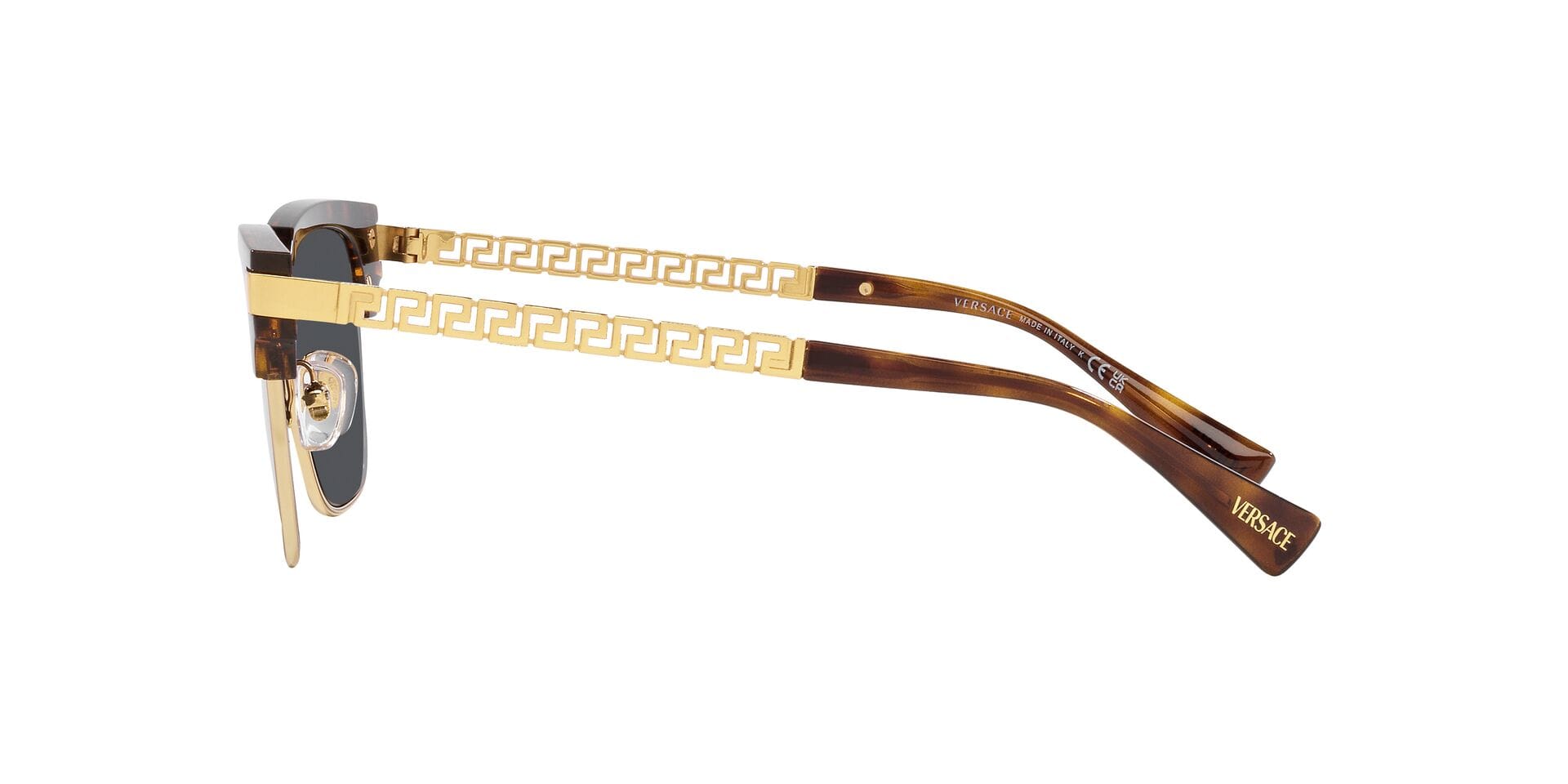 Versace 0VE4447 Sunglass Havana Male Full Metal Sunglass — Havana frame — view 3
