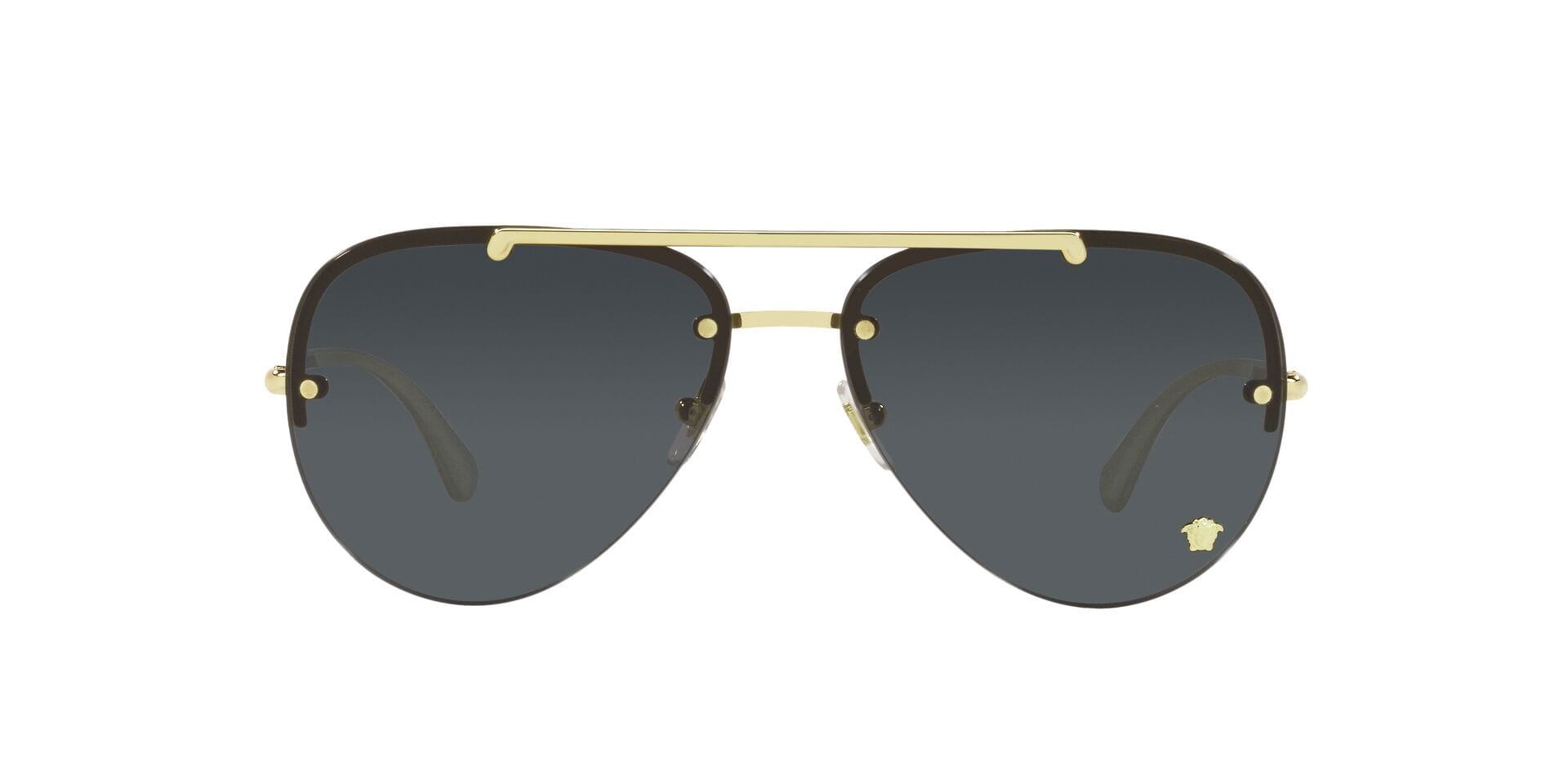 Versace MOD. 2231 1002/87 3N 0VE2231 Sunglass Gold Female RimLess Me Sunglass — Gold frame — view 2