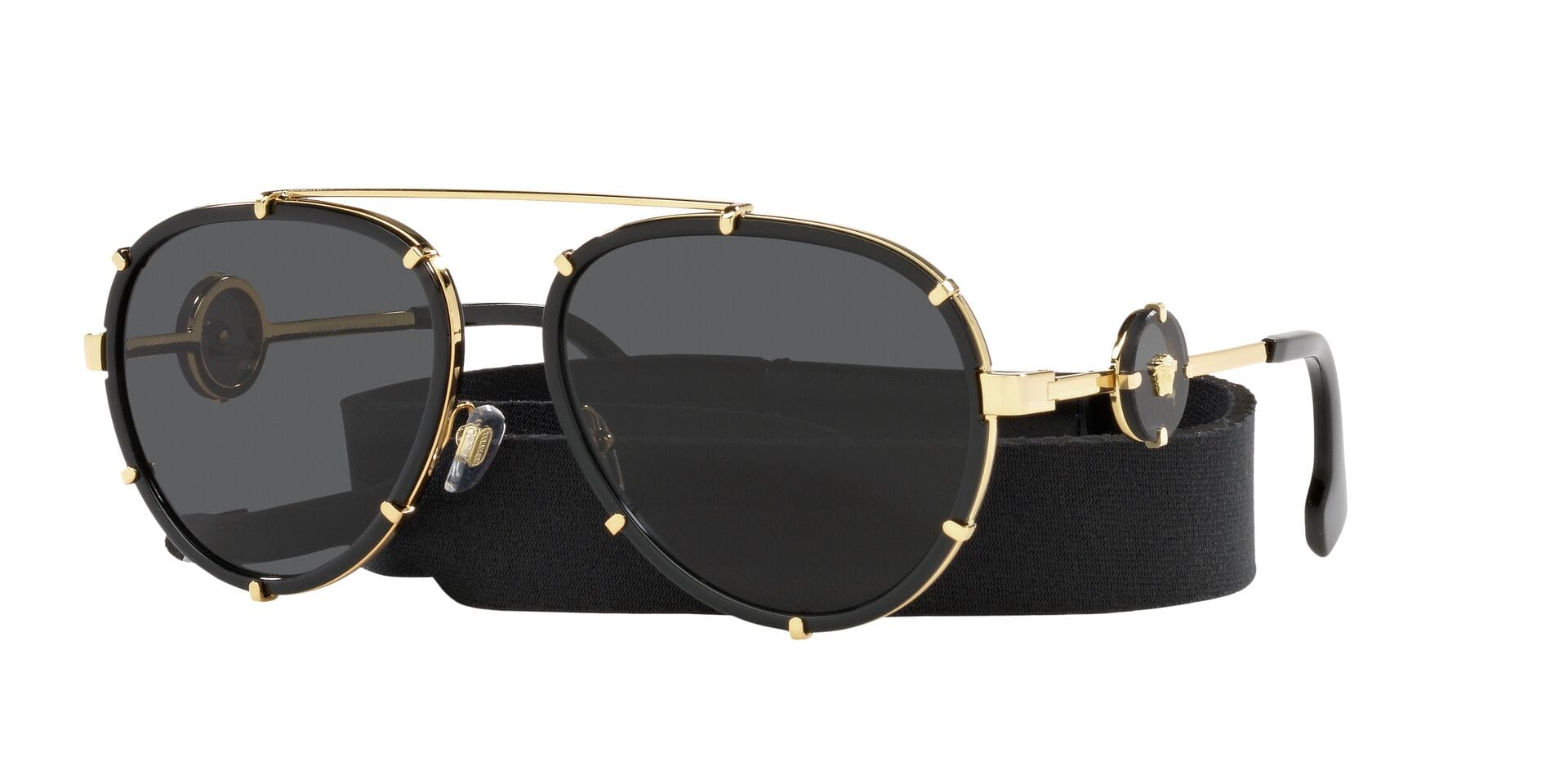 Versace 0VE2232 Sunglass Black Female Shell Metal — Black frame