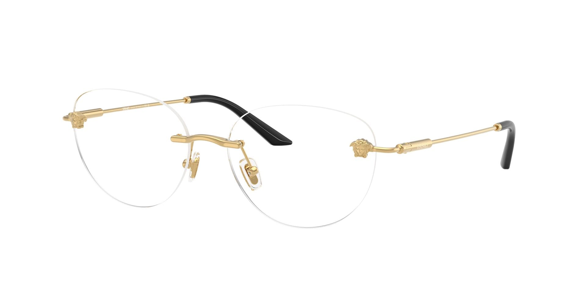 Versace 0VE1305 Frame Gold Female RimLess Metal Frame — Gold frame — view 3