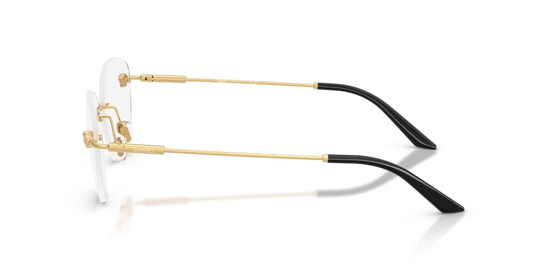 Versace 0VE1305 Frame Gold Female RimLess Metal Frame — Gold frame — view 5
