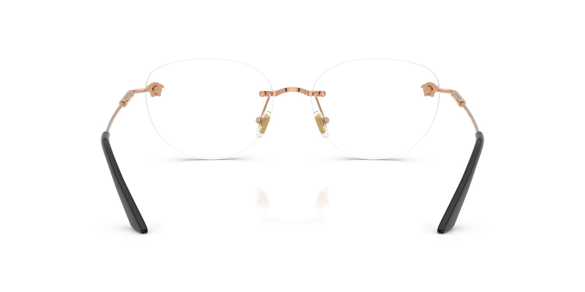 Versace 0VE1305 Frame Rose Gold Female RimLess Metal Frame — Rose Gold frame — view 2