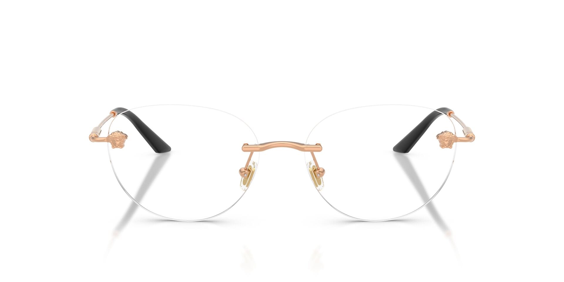 Versace 0VE1305 Frame Rose Gold Female RimLess Metal Frame — Rose Gold frame — view 4