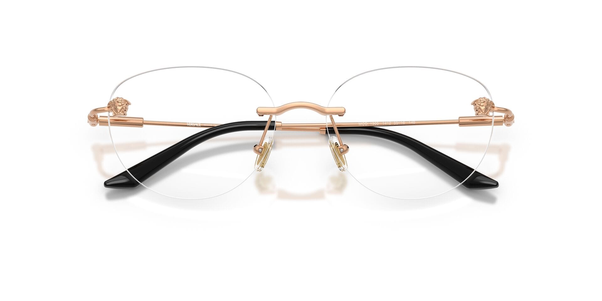 Versace 0VE1305 Frame Rose Gold Female RimLess Metal Frame — Rose Gold frame — view 7