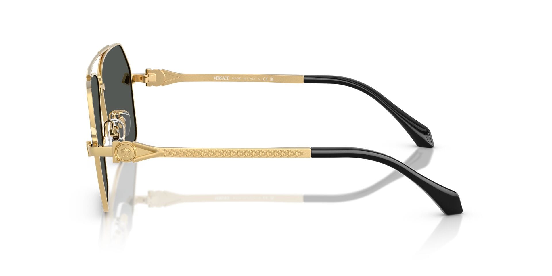 Versace 0VE2284 Sunglass Gold Male Full Metal Sunglass — Gold frame — view 4