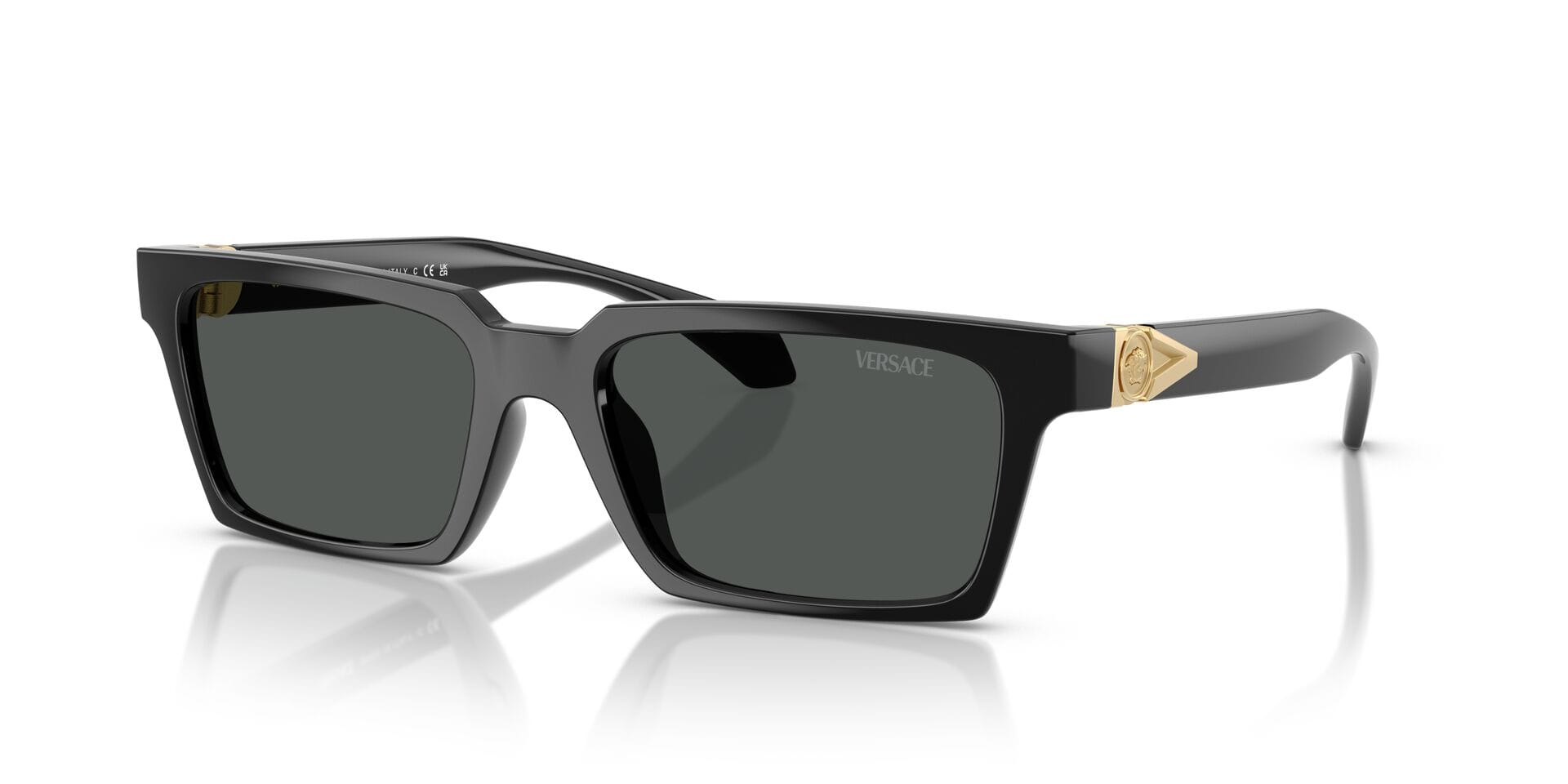 Versace 0VE4490U Sunglass Black Male Full Shell Sunglass — Black frame — view 2