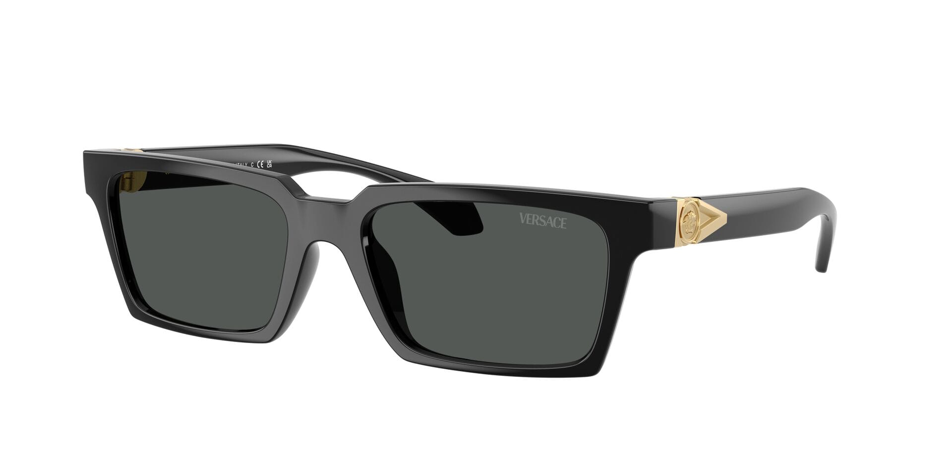Versace 0VE4490U Sunglass Black Male Full Shell Sunglass — Black frame — view 3