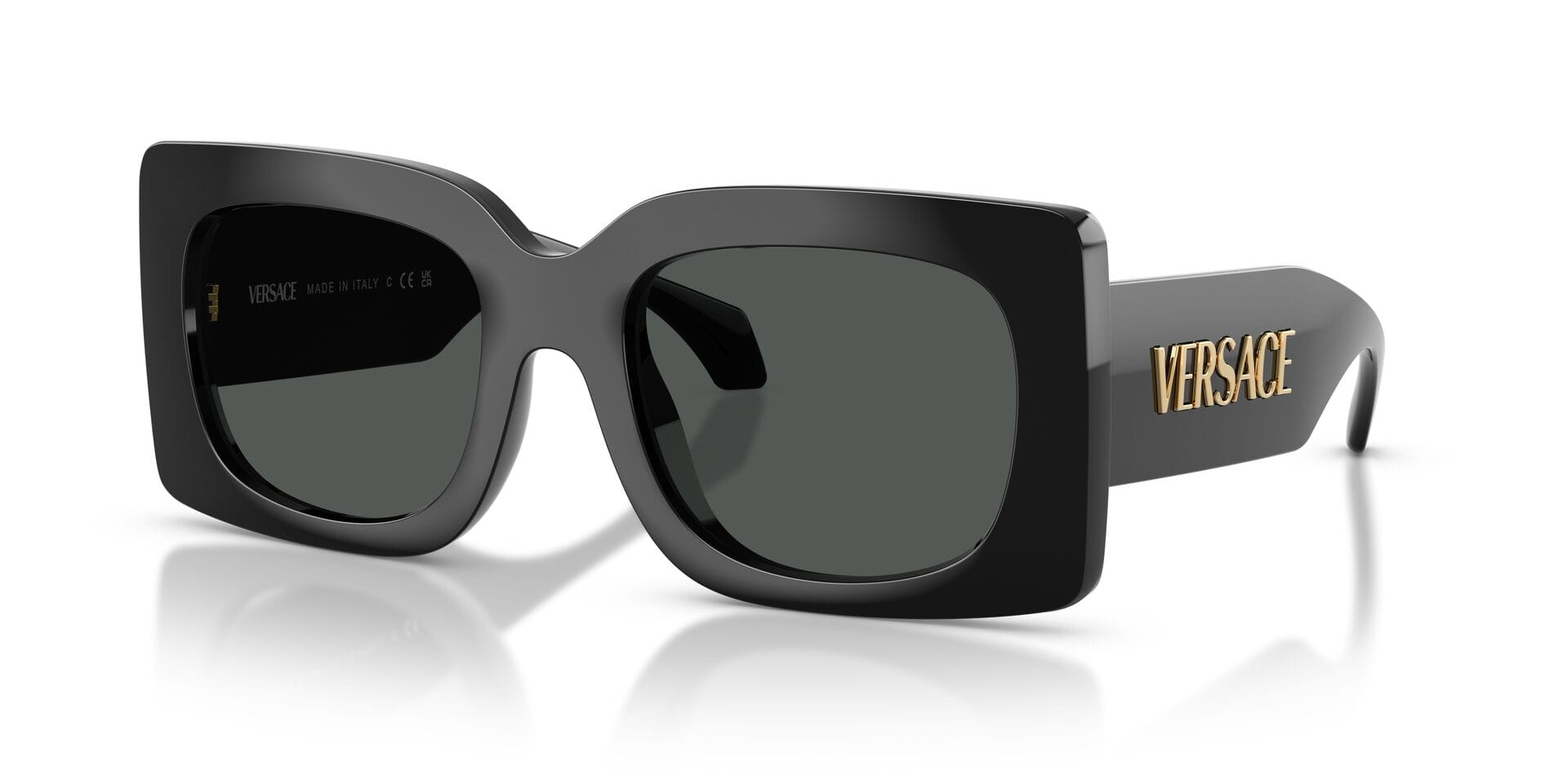 Versace 0VE4496U Sunglass Black Female Full Shell Sunglass — Black frame — view 2