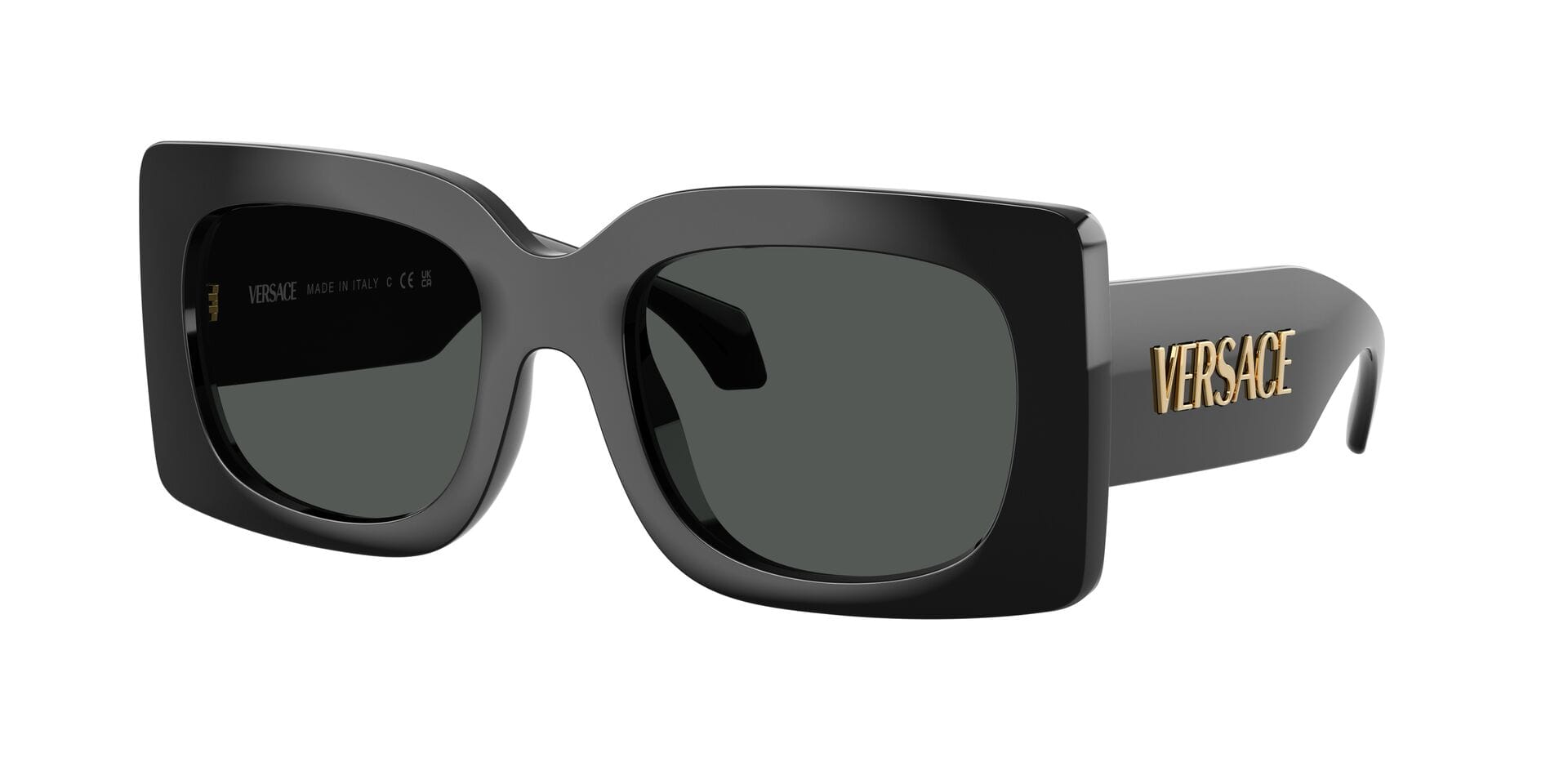 Versace 0VE4496U Sunglass Black Female Full Shell Sunglass — Black frame — view 3