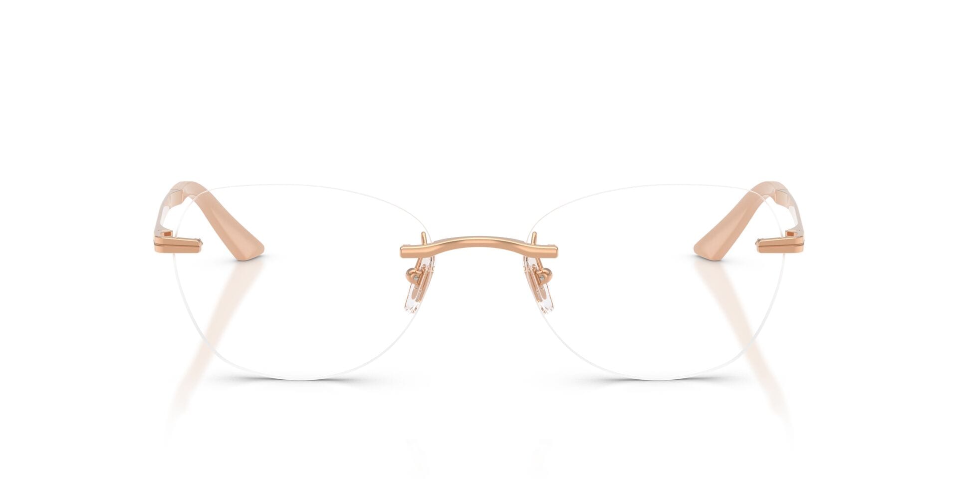 Versace 0VE1314D Frame Rose Gold Female RimLess Metal Frame — Rose Gold frame — view 4