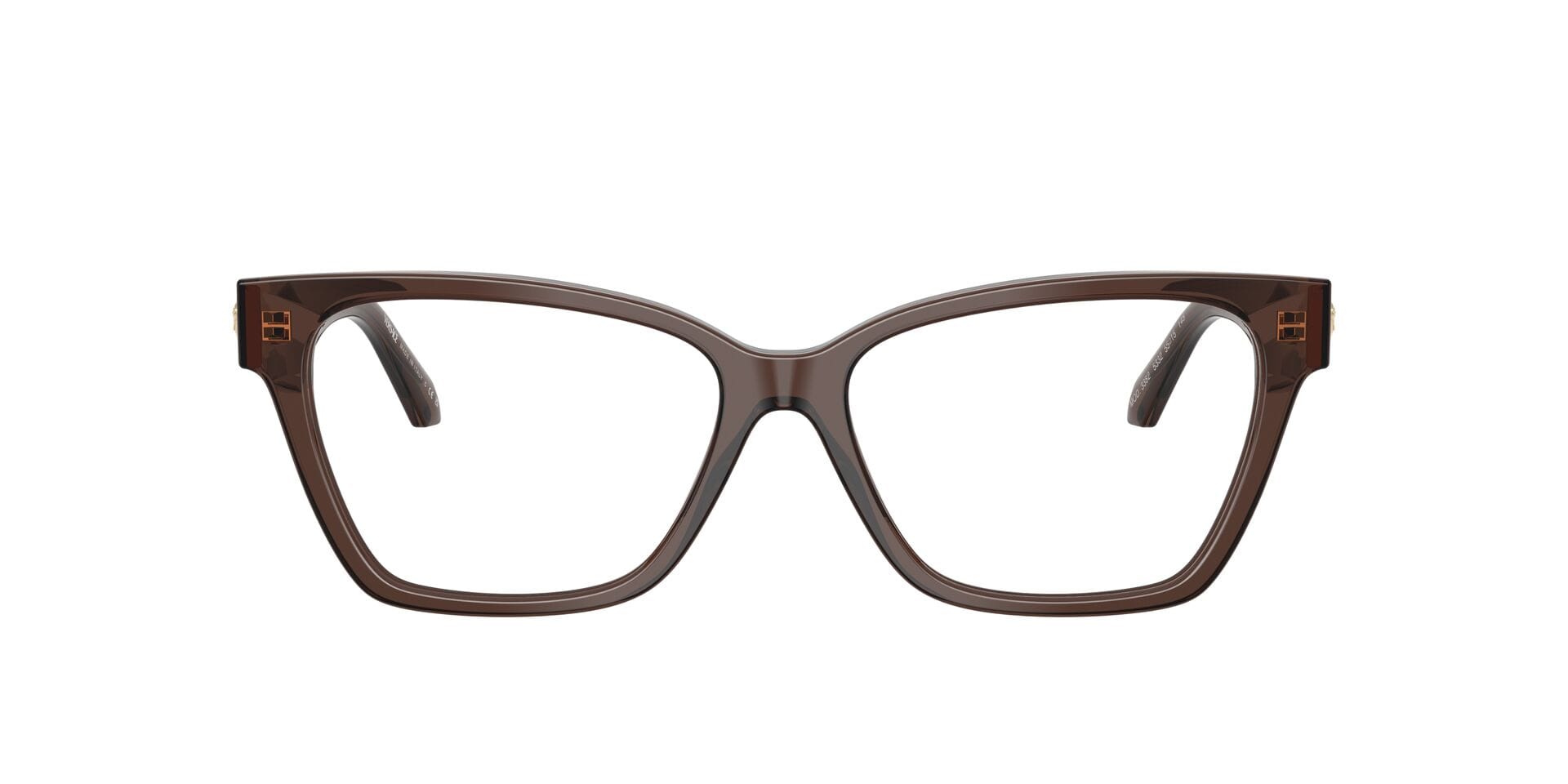 Versace 0VE3382 Frame Transparent Brown Female Full Shell — Transparent Brown frame