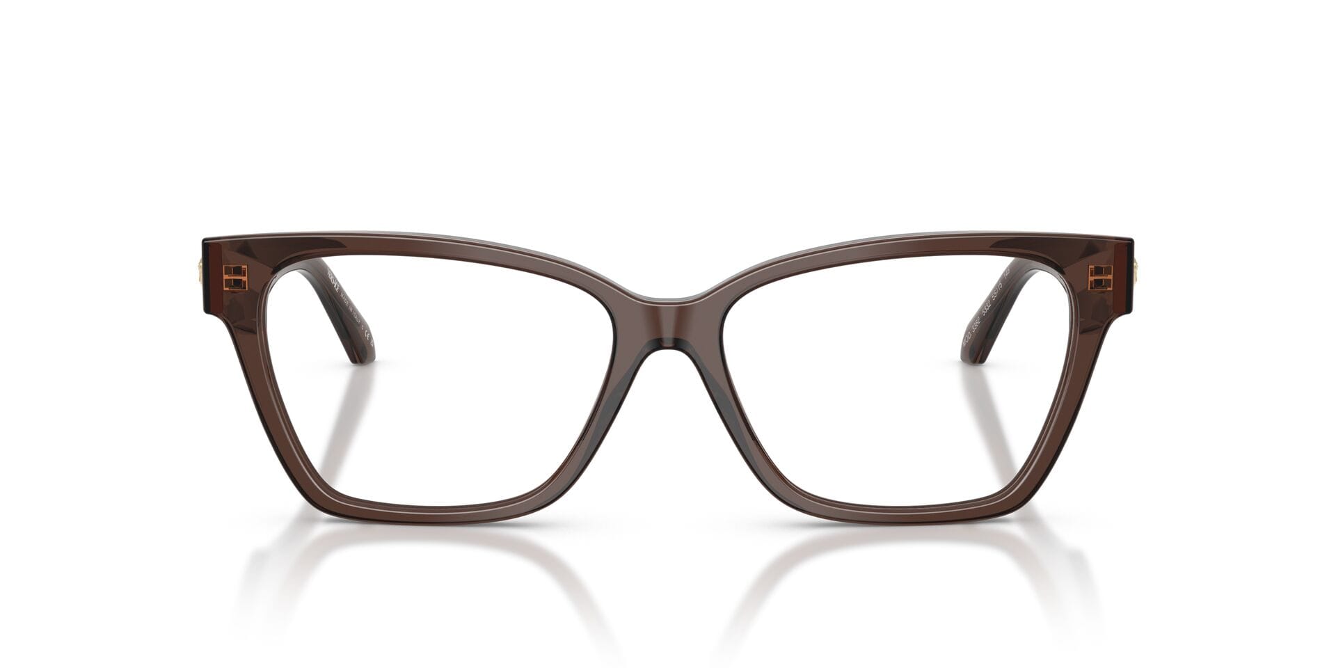 Versace 0VE3382 Frame Transparent Brown Female Full Shell Frame — Transparent Brown frame — view 4