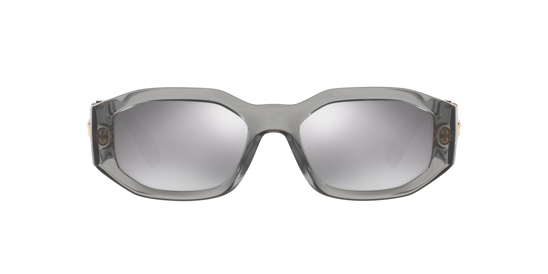 Versace 0VE4361 Sunglass Transparent Grey Female Full Shell Sunglass — Transparent Grey frame