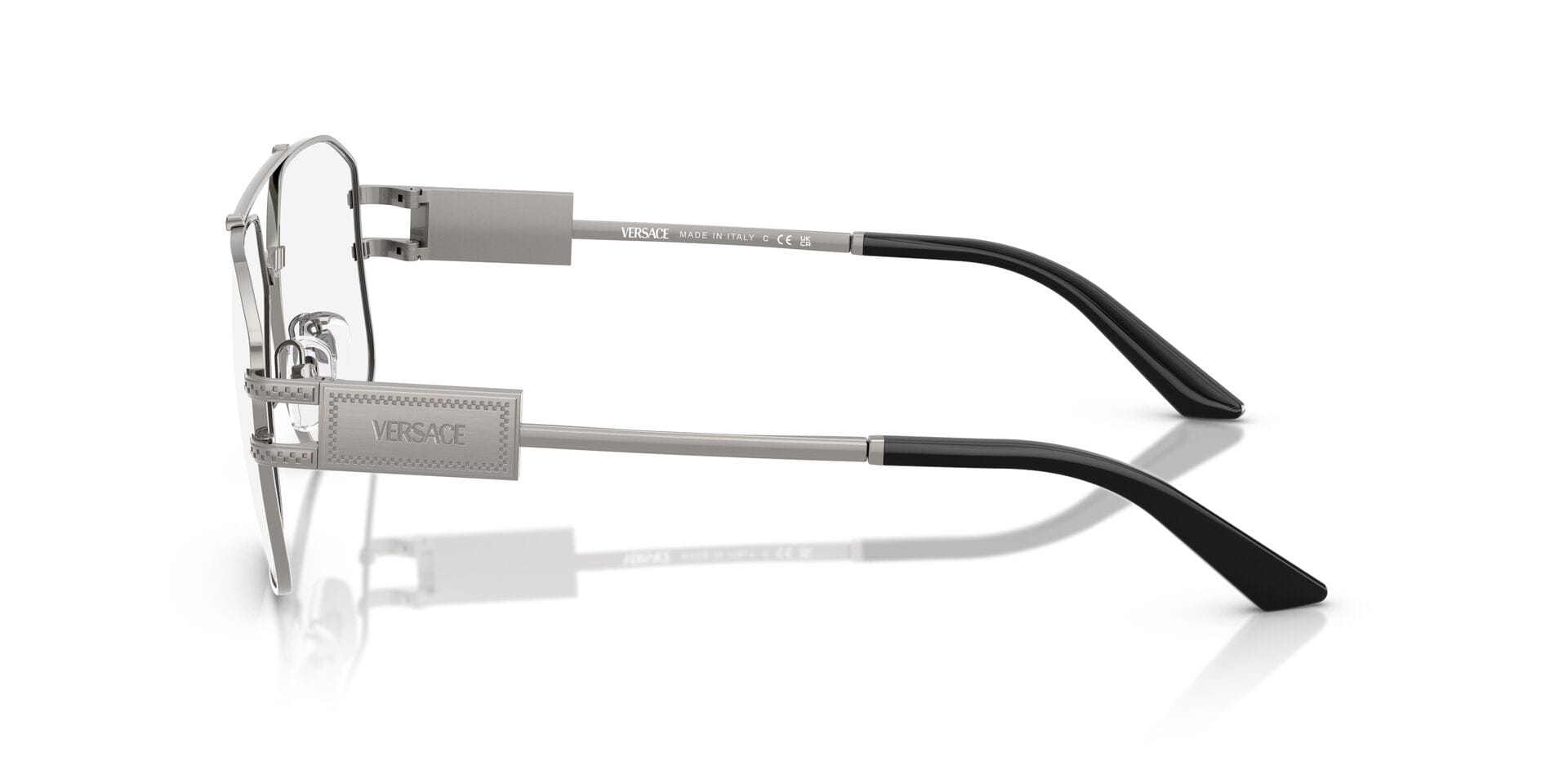 Versace 0VE1302 Frame Grey Male Full Metal Frame — Grey frame — view 3