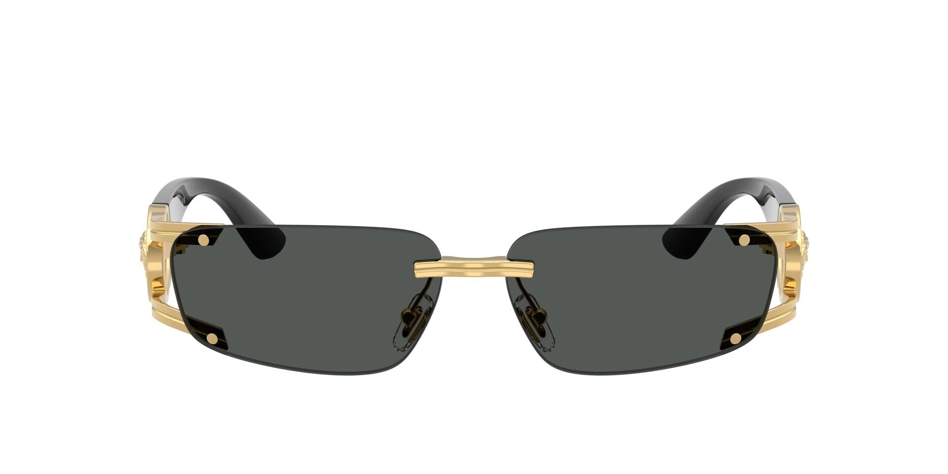 Versace 0VE2291 Sunglass Gold Male RimLess Shell Sunglass — Gold frame — alternate view