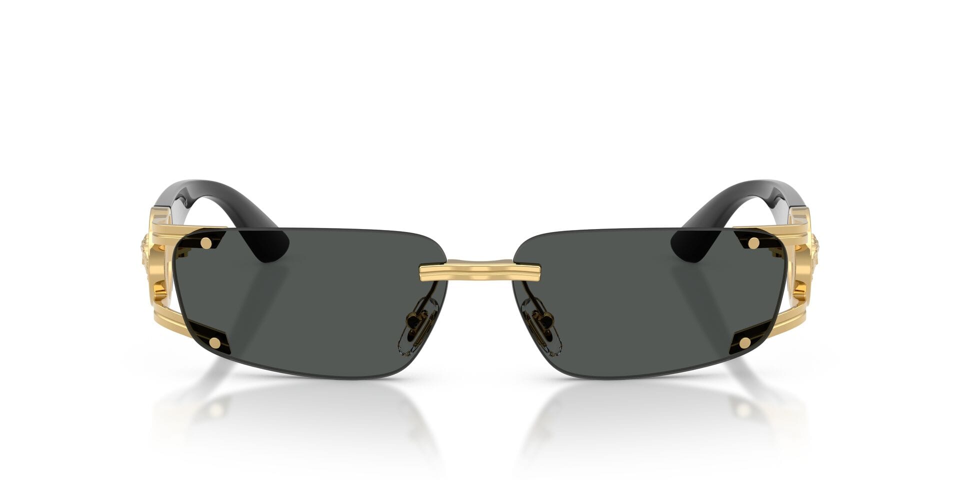 Versace 0VE2291 Sunglass Gold Male RimLess Shell Sunglass — Gold frame — view 4